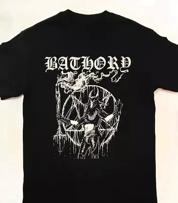 Buy Bathory Band Black T-shirt Artwork Short Sleeve All Sizes 2F610 • 21£