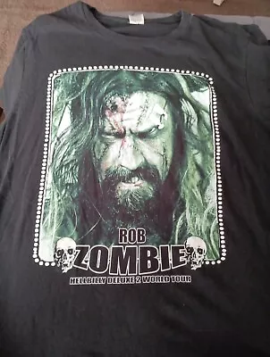 Buy Rob Zombie HellBilly Deluxe 2 World Tour T-shirt Size Large  • 10.89£