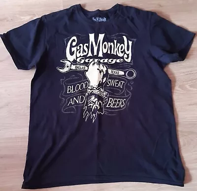 Buy Gas Monkey Garage Black  Blood, Sweat And Beers  T-shirt, Size L • 2£