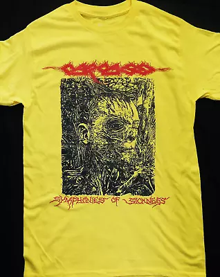 Buy Carcass Band Concert Tour Yellow T-Shirt Cotton Unisex S-234XL • 18.62£