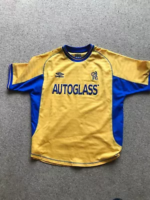 Buy Chelsea Retro T Shirt 2000 Away, Autoglass Size Large • 12£