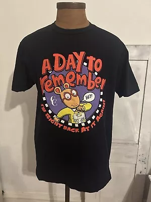 Buy A Day To Remember Common Courtesy Arthur T Shirt M Punk Hardcore Cartoon ADTR • 32.67£