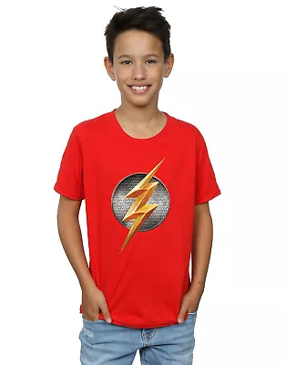 Buy DC Comics Boys Justice League Movie Flash Emblem T-Shirt • 12.99£
