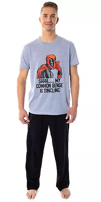 Buy Marvel Men's Deadpool Pajamas Common Sense Is Tingling 2 Piece Pajama Set • 33.50£