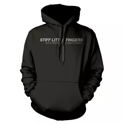 Buy STIFF LITTLE FINGERS - INFLAMMABLE MATERIAL BLACK Hooded Sweatshirt Medium • 16.46£