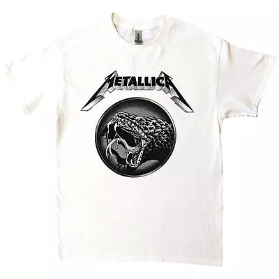 Buy Metallica Black Album Poster White T-Shirt NEW OFFICIAL • 16.79£