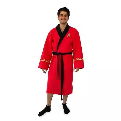 Buy Star Trek: The Original Series Waffle-Weave Cotton Adult Robe Red Operations • 69.31£