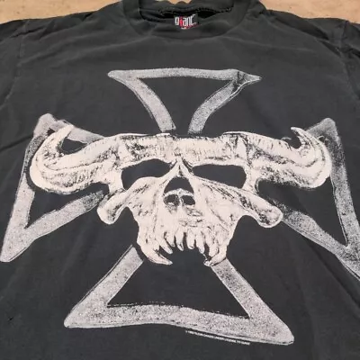 Buy Danzig Misfits Skull Devil Demon Cross Vintage Double Sided Band Tour T-shirt XL • 139.79£
