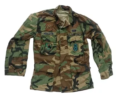 Buy Vintage US Army USAF Airforce M81 BDU Combat Jacket Shirt Ripstop Woodland Camo • 25£