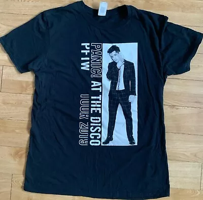 Buy Panic At The Disco Tour Black T Shirt 2019 Gildan Ringspun Large 100% Cotton VGC • 18£