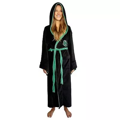 Buy Harry Potter Slytherin Hooded Bathrobe For Adults One Size Fits Most • 64.80£