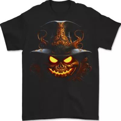 Buy Evil Halloween Pumpkin Face 2 Mens T-Shirt 100% Cotton • 10.49£