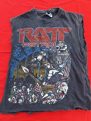 Buy VTG Ratt Patrol Single Stitch Out Of The Cellar World Infestation ‘84 Tour Shirt • 177.37£