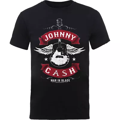 Buy Johnny Cash Winged Guitar Official Tee T-Shirt Mens • 14.99£