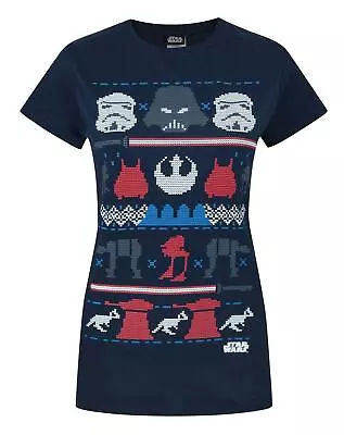 Buy Star Wars Blue Darth Vader Short Sleeved T-Shirt (Womens) • 14.95£