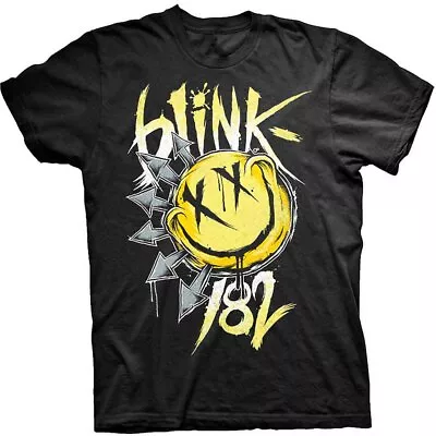 Buy Blink-182 T Shirt Big Smile Arrows Officially Licensed Mens Black Pop Punk Merch • 16.78£