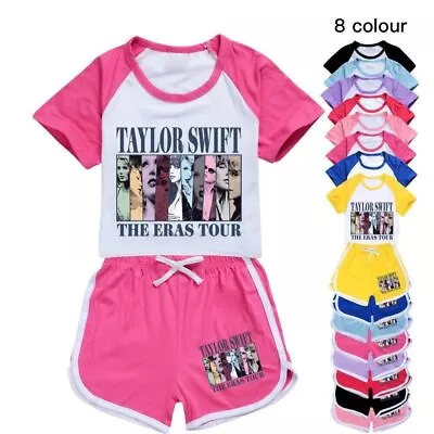 Buy 3D Singer Swiftie Kids T-shirt Shorts Set Outfits Pyjamas Loungewear Tracksuit • 11.49£