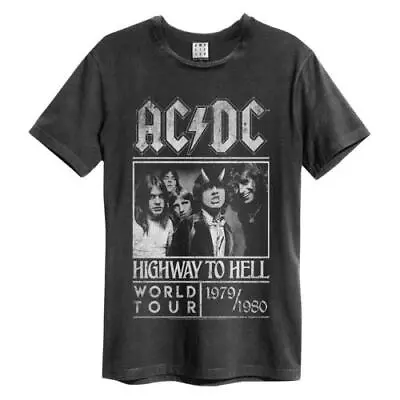 Buy AC/DC HIGHWAY TO HELL POSTER AMPLIFIED VINTAGE CHARCOAL LARGE =T-shirt= • 22.59£