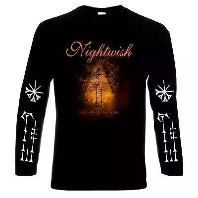 Buy Nightwish, Human Nature, Men's Long Sleeve T-shirt, 100% Cotton, S To 5XL • 36.23£