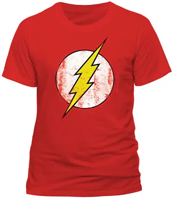 Buy The Flash T Shirt Official DC Comics Distressed Logo Red New Superhero • 11.99£
