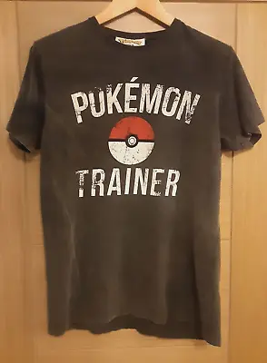 Buy Mens Primark T-Shirt 2016 Pokemon Trainer Size Medium Grey • 3.99£