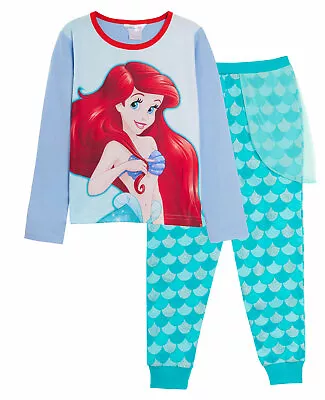 Buy Girls Disney The Little Mermaid Pyjamas Ariel Dress Up Full Length Novelty Pjs   • 12.95£