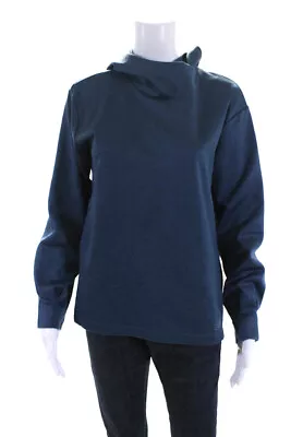 Buy New Balance Womens Hooded Side Split Pullover Sweatshirt Blue Size Medium • 40.32£