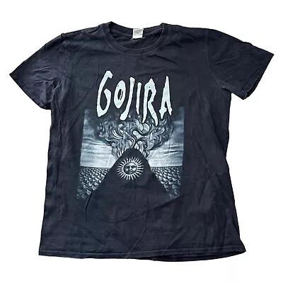 Buy Vintage Gojira Rock Band T-Shirt Graphic European Tour Black Mens Medium • 15.99£
