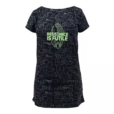 Buy Star Trek Resistance Is Futile Glow Ladies Sleep Shirt | Black | X-Large • 22.36£
