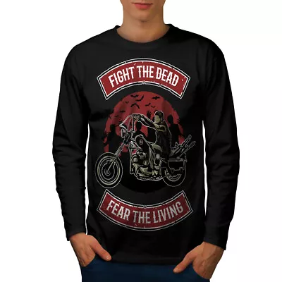 Buy Wellcoda Biker Life Zombies Mens Long Sleeve T-shirt • 20.99£