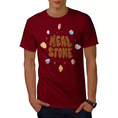 Buy Wellcoda Healing Stones Crystals Wellness Positive Mens T-shirt • 18.99£