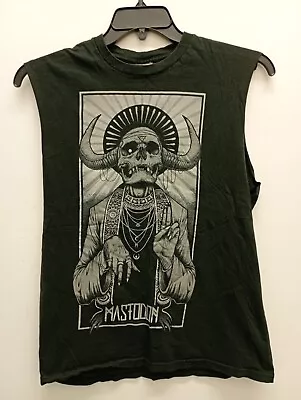 Buy Mastodon Tour 2019 Sleeveless Vest T Shirt In Black Size Medium Black Mens • 24.89£