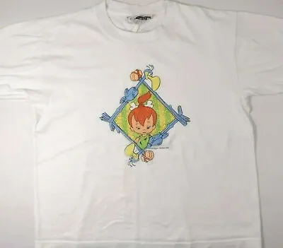 Buy Vintage Flintstones T-shirt Pebbles Hanna Barbera 2002 Glittery Shirt Size Large • 13.99£