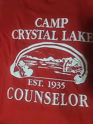 Buy CAMP CRYSTAL LAKE COUNSELOR  Friday The 13th T Shirt Size M • 15.86£