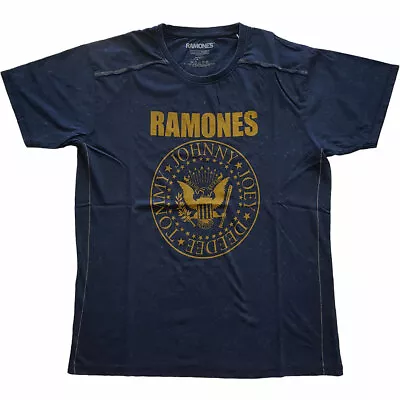Buy The Ramones   Unisex T- Shirt - Presidential Seal (Snow Wash)  - Blue  Cotton  • 15.99£