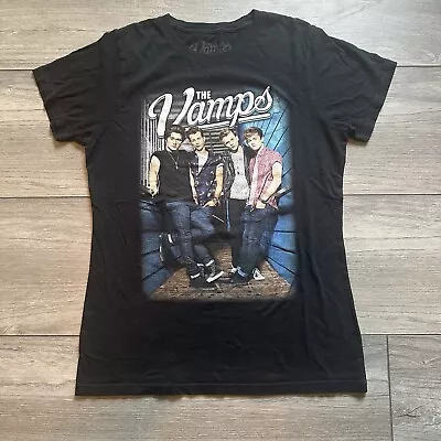 Buy The Vamps World Tour Womens Large L T-Shirt Cotton Top Black Euro Pop Rock • 17.73£