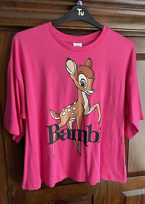 Buy 🌺BNWT Bambi Relaxed Fit 100% Cotton Boxy-Style  Cropped T-Shirt.  UK 16 • 6.80£
