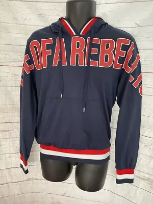 Buy Rage Of A Rebellion Men's Navy Hoodie Pullover Cotton Blend Size S • 13.99£