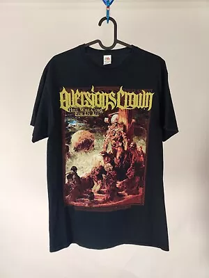Buy Aversions Crown Hell Will Come For Us All Men Metal Deathcore T-Shirt Sz Medium • 90.70£