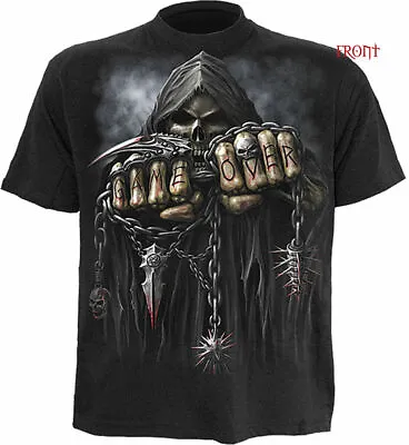 Buy Spiral Direct Game Over T Shirts/Skull/Gothic/Biker/Horror/Darkwear/Metal/Top • 16.99£