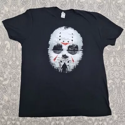 Buy Horror T-shirt Friday The 13th Jason Voorhees T Shirt Gildan Ringspun Size 2XL • 9.95£