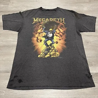 Buy Megadeth Vintage 1991   Oxidation Of The Nations  World Tour Band Shirt Large • 184.84£