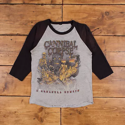 Buy Tultex Graphic T Shirt M Raglan Cannibal Corpse Thrashed Tour Grey Tee • 29.69£