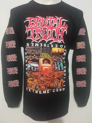 Buy BRUTAL TRUTH -  Extreme Conditions... Long Sleeve Old School Deathgrind Metal • 21£