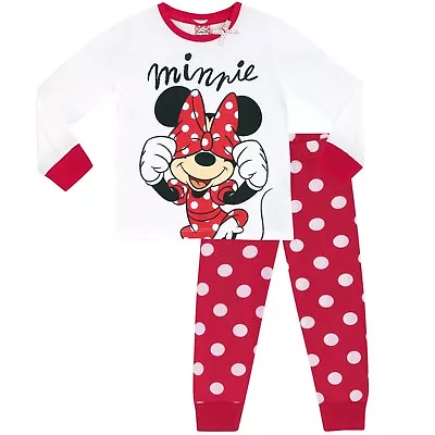 Buy Minnie Mouse Disney Pyjamas Kids Girls 18 24 Months 3 4 5 6 7 8 Years PJs Dots • 13.99£