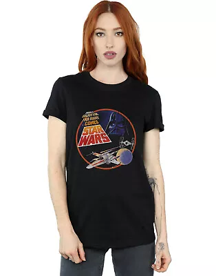 Buy Star Wars Women's From A Galaxy Far Far Away Boyfriend Fit T-Shirt • 13.99£
