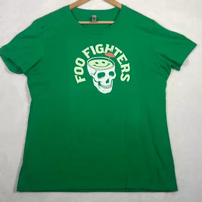 Buy Foo Fighters Tiki Drink Skull Happy Face Band Concert Merch T-shirt Women XXL • 21.01£