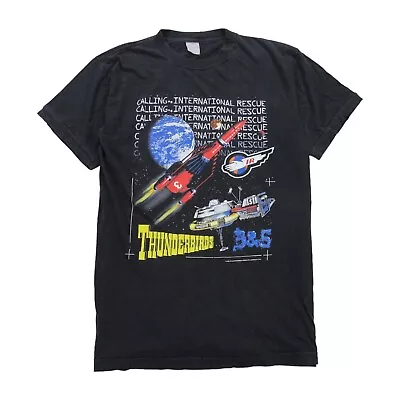 Buy Thunderbirds Vintage Mens T Shirt Medium Black 1992 Single Stitch TV Sci Fi • 34.95£