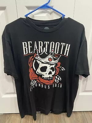 Buy BearTooth Band Official Tour Band T Shirt  Skull Red Bull Size XL Black • 16.80£
