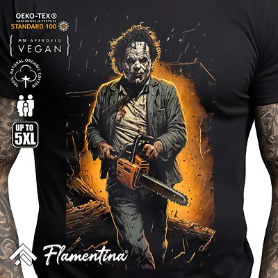Buy Leatherface Mens T-Shirt Horror Chainsaw Mask Texas Massacre Friday 13th E443 • 12.99£